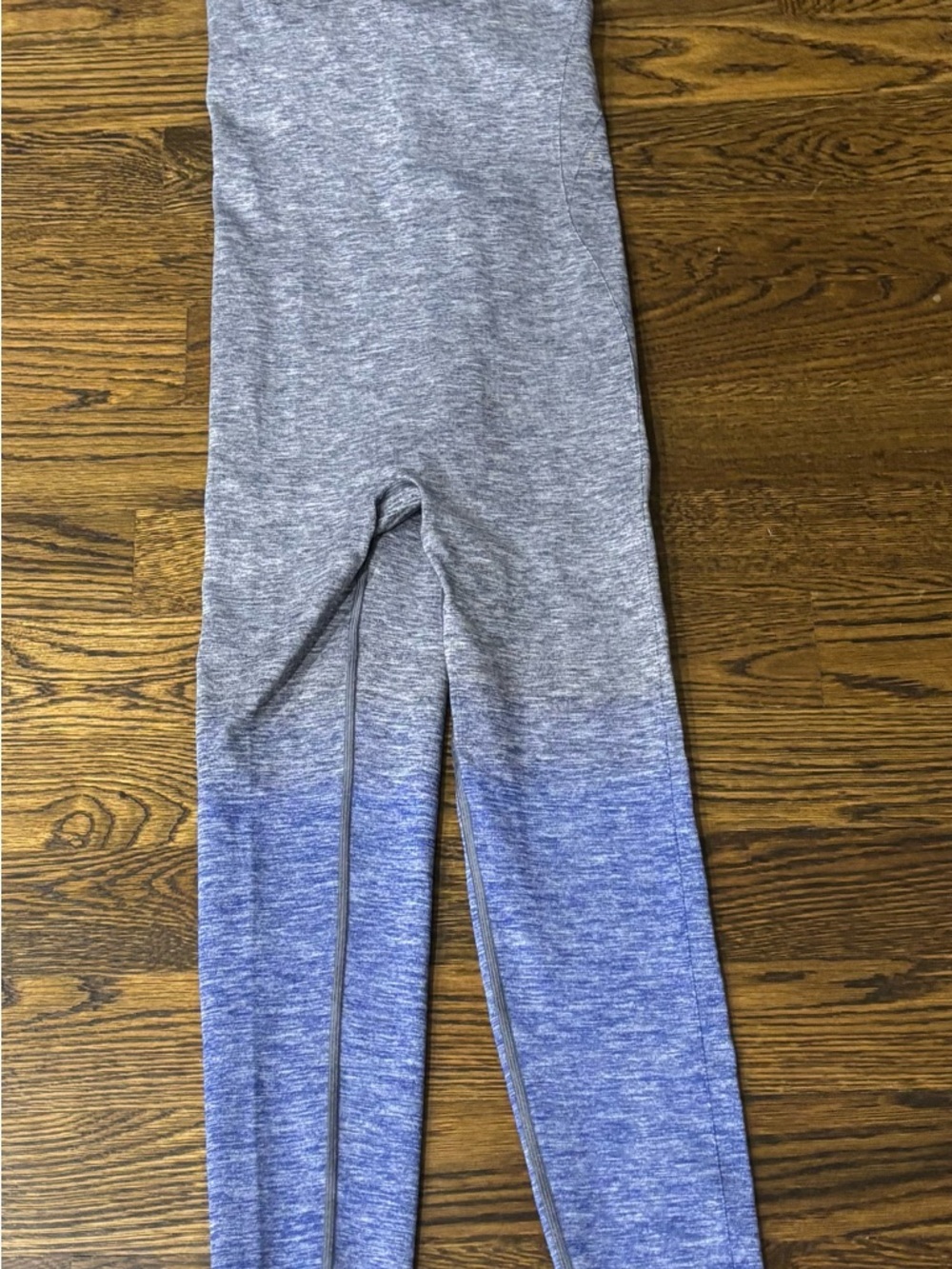 Lululemon Balance & Resist Ombré Gray Blue Knit Sleeveless  Bodysuit Size 6
